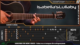 The Promised Neverland OST  Isabella’s Lullaby  Fingerstyle Guitar Cover TABS Tutorial [upl. by Alakam]