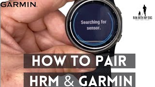 How to pair Heart Rate Monitor to a Garmin watch [upl. by Lundin]