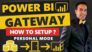 How to Set Up Power BI Gateway to Connect to On Premise Data in Personal Mode [upl. by Aneetsirhc857]