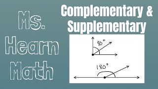 Geometry Part 5 Complementary and Supplementary Angles [upl. by Gadmon361]