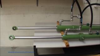 Synchronized hydraulic cylinders  Gleichlauf Hydraulik Zylinder [upl. by Etnoved]