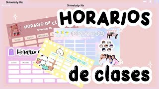 COMO HACER UN HORARIO DE CLASES [upl. by Ahsial]