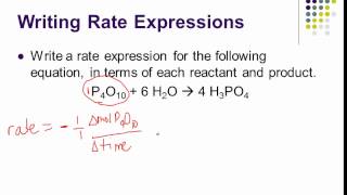 Rate expressions and Reaction Rates [upl. by Naesal]