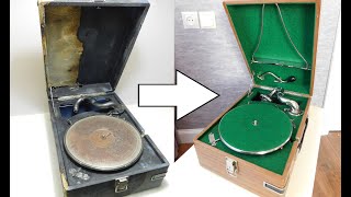 Restoration Old record player gramophone phonograph [upl. by Lawler]