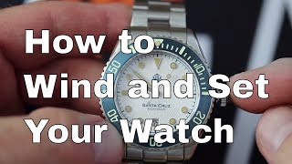 Winding and Setting your Automatic Watch [upl. by Lew]