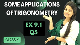 Ex 91 Q5  Some Applications of Trigonometry  Chapter 9  Class 10 Maths  NCERT [upl. by Nyrtak]