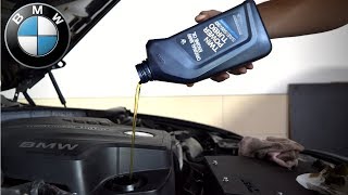 BMW F30 328i Oil Change DIY [upl. by Millman]