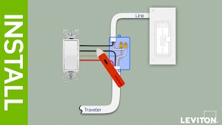 How to Install a Dimmer Switch in a 3way Application  Leviton [upl. by Aihsotal]