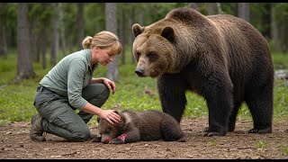 Wounded Mama Bear Leads Woman to Dying Cub But What She Finds There [upl. by Omer]