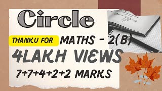 2B  1a  Circle Intermediate 2nd year Maths B [upl. by West348]