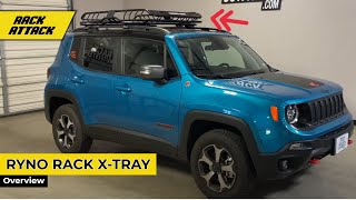 Jeep Renegade with RhinoRack XTray Roof Rack Cargo Basket [upl. by Arakat]