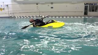 learn how to back deck roll a kayak [upl. by Xever]