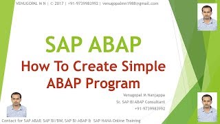 How to Create Simple SAP ABAP Program [upl. by Seilenna688]