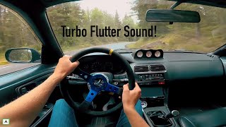 400HP Nissan S14 Sunday Drive POV Turbo Flutter RAW Sound [upl. by Huggins427]