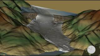 Dam Break Simulation  FLOW3D HYDRO [upl. by Asilegna323]