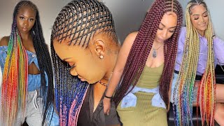 Amazing braids hairstyles for black women  cornrows braided hairstyles [upl. by Nairod534]