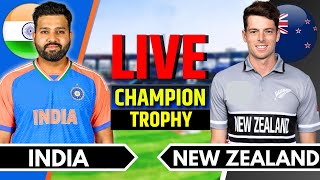 India vs New Zealand Match 12  Live Cricket Match Today  IND vs NZ  Champions Trophy Last 40 Ov [upl. by Eixor]