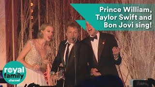 Prince William Taylor Swift and Bon Jovi sing Livin On a Prayer  FULL VERSION [upl. by Euqinmod837]