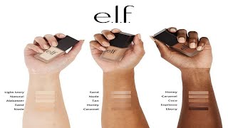 All 40 Shades of ELF Flawless Finish Foundation 2021  MQ Makeup Queen [upl. by Aidnac]