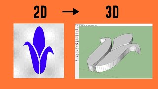 Convert image into 3D model for Sketchup [upl. by Grane659]