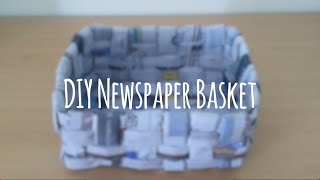 DIY Recycled Newspaper BasketBox  Super Easy Tutorial [upl. by Maag]