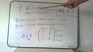 Matrice dune application linéaire dans la base canonique [upl. by Anyr910]