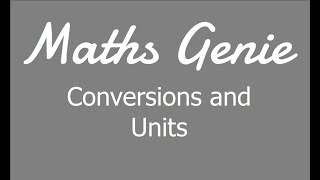 Conversions and Units [upl. by Adnole945]