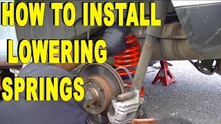 How to Install Lowering Springs DIY Installation [upl. by Eyot591]