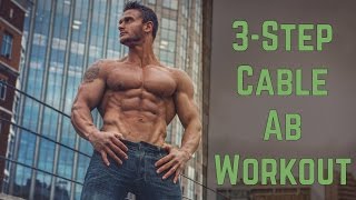 Cable Abs Workout 3 Steps to Shredded Abs Thomas DeLauer [upl. by Starlene]