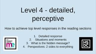 AQA GCSE English How to achieve Level 4  detailed perceptive [upl. by Glenden]