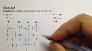 Valid and Invalid Arguments in Logic using truth tables part 2 [upl. by Anitsud872]