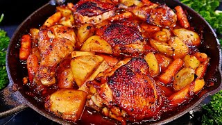 One Pan Honey Garlic Chicken amp Veggies Recipe  Easy Chicken and Potatoes [upl. by Godbeare]