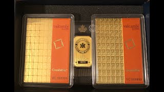 100 gram Gold Valcambi CombiBar Review and Stack [upl. by Othilie]