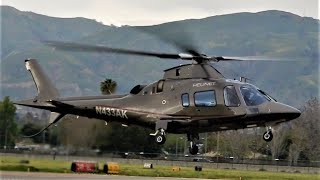 Agusta A109 StartUp Taxi Takeoff amp Landing N433AK Executive Helicopter Van Nuys Airport [upl. by Adniles263]