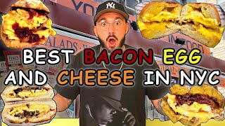 THE ULTIMATE NYC BACON EGG amp CHEESE CRAWL [upl. by Rosa654]