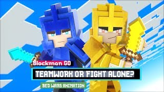 Team up or Fight Alone  Blockman Go Bed Wars Full Animation [upl. by Anastassia954]