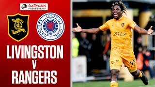 Livingston 10 Rangers  Menga Strike Shocks Rangers  Ladbrokes Premiership [upl. by Oinotla]