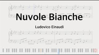 Nuvole Bianche Piano Tutorial  Einaudi FREE PDF [upl. by Elak441]