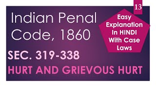 Hurt and Grievous Hurt  Indian Penal Code [upl. by Odysseus891]