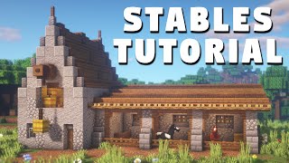 How to Build Horse Stables in Minecraft [upl. by Clancy]