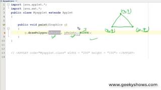 Draw Polygon in Java Applet Hindi [upl. by Ayala]