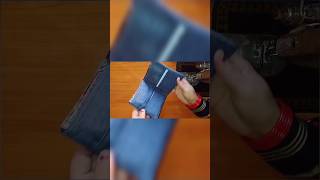 Make Gents Wallet From Jeans 👖  trending viral shorts shortsvideo shortsfeed shorts [upl. by Dianuj]