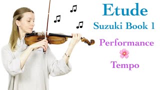 Etude  Suzuki Book 1  in performance tempo [upl. by Yauq]