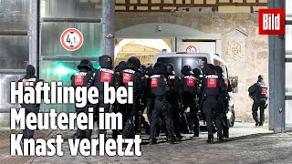 Gefängnismeuterei Polizei stürmt Knast in Thüringen  JVA Untermaßfeld [upl. by Pansie725]