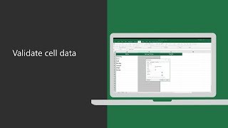 How to validate cell data in Microsoft Excel [upl. by Erimahs476]