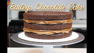 How To Make A Baileys Chocolate Cake  CHELSWEETS [upl. by Suolekcin476]