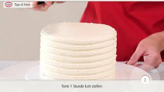 Torte mit Creme verzieren und dekorieren  Tortendeko  Dr Oetker [upl. by Eerehc]