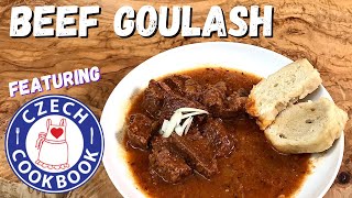 Traditional Beef Goulash Recipe with Czech Bread Dumplings  feat Czech Cookbook [upl. by Meehahs]